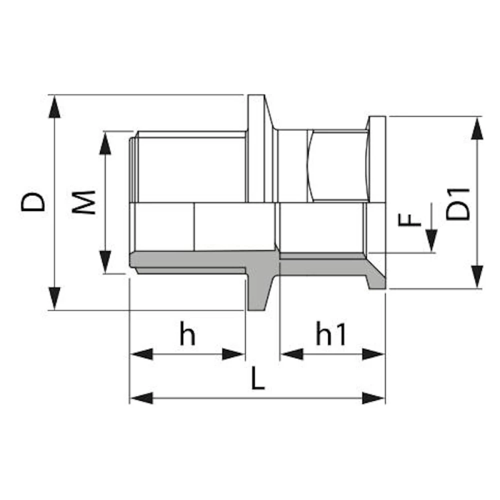  Перехідник різьба зонішня / внутрішня ARAG