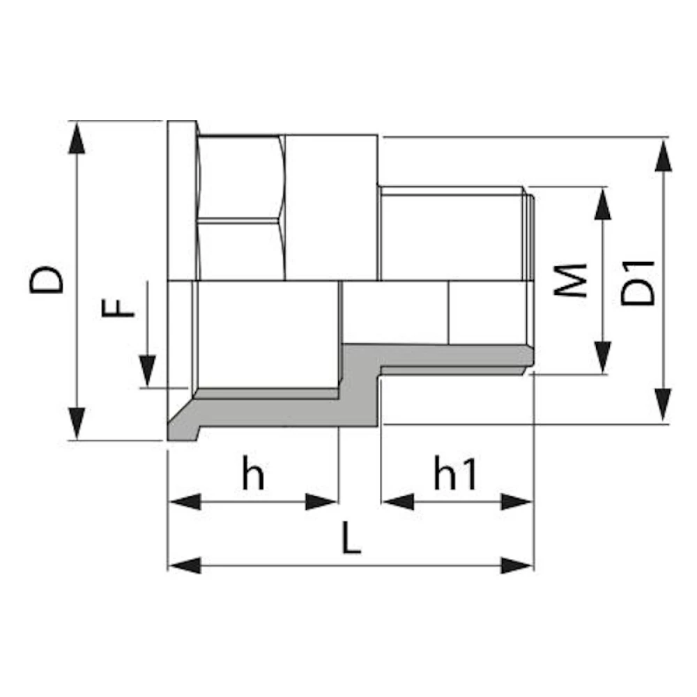  Перехідник різьба внутрішня / зовнішня ARAG