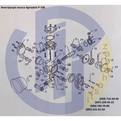  Запчастини на насос Agroplast P-100