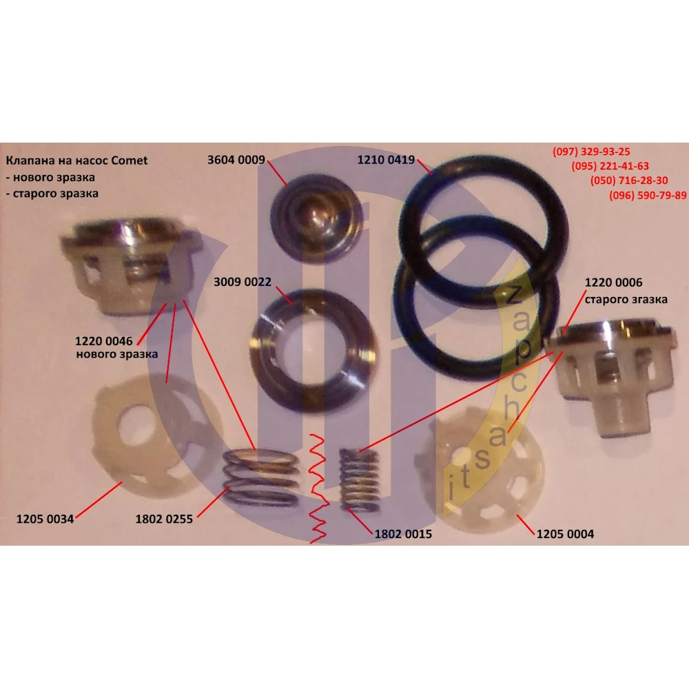 Запчастини на насос Comet BP151 (каталог насоса)