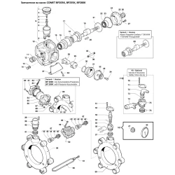 Запчастини на насос Comet BP280 (каталог насоса)