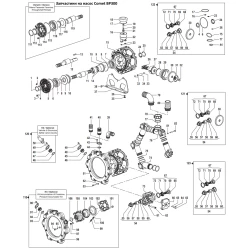 Запчастини на насос Comet BP300 (каталог насоса) Запчастини на насос Comet BP300 (каталог насоса)