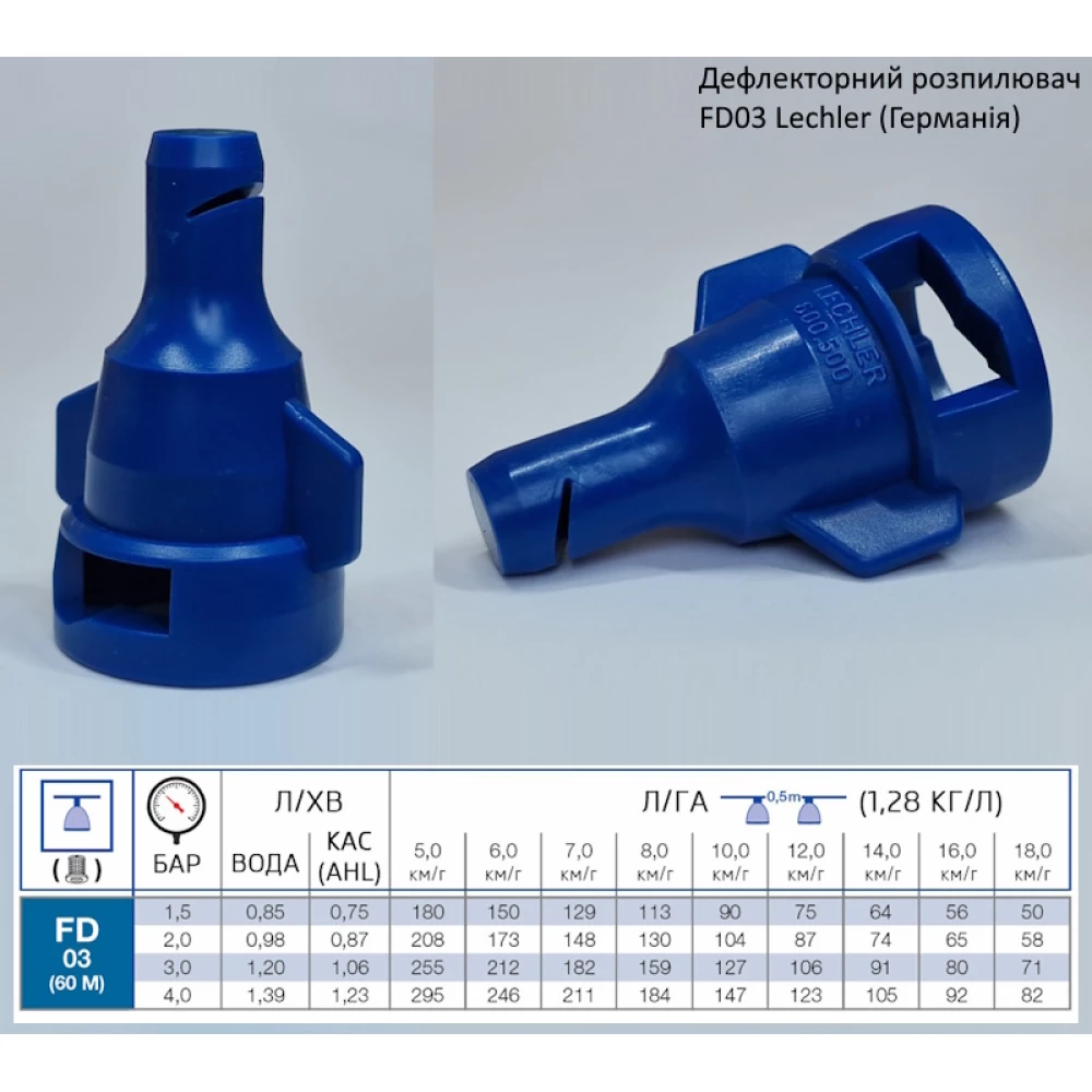 Дефлекторний розпилювач КАС FD03 Lechler (Німеччина)