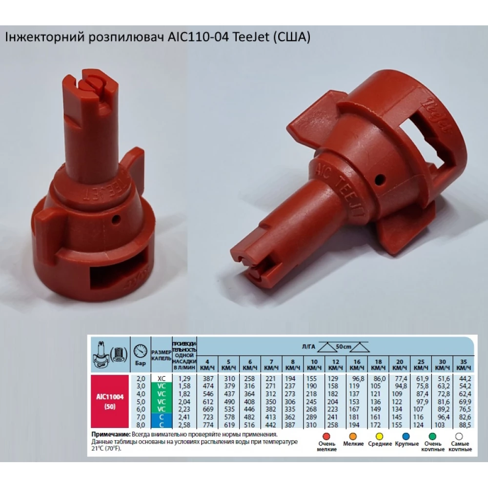 Розпилювач інжекторний AIC110-04 TeeJet (США) - - велика капля