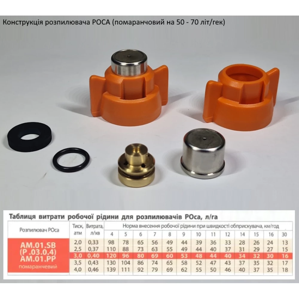 Распылитель РОСА оранжевый АМ.01.SB-b