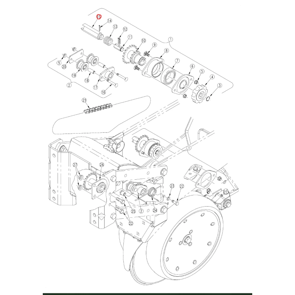 Вал шестигранний 404-107D Great Plains PD8070