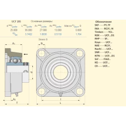 Корпус з підшипником Prosem FE-600052 аналог UCF205 (241580)