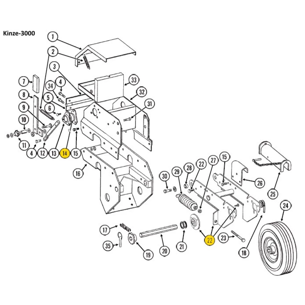 Подшипник под шестигранник G2100-03, AA22097, 195293C91, 87650738, 822-119C, AE29876 аналог 205 KRRB2
