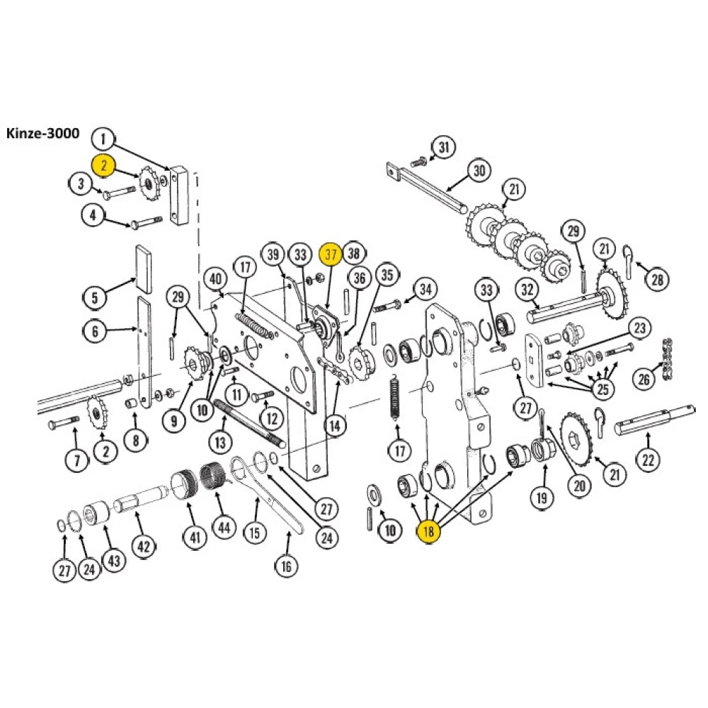 Подшипник под шестигранник G2100-03, AA22097, 195293C91, 87650738, 822-119C, AE29876 аналог 205 KRRB2