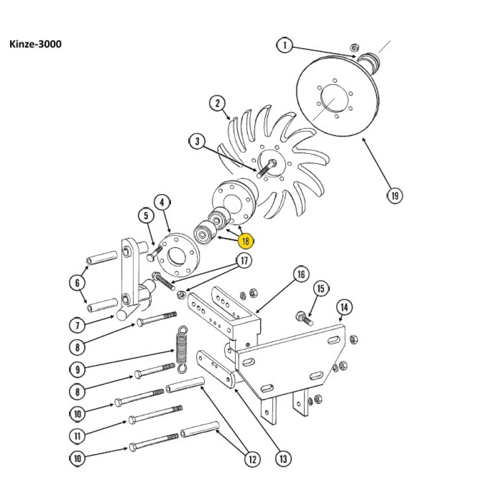Підшипник Kinze GA2014 852270 AA21480 аналог 204 PY3
