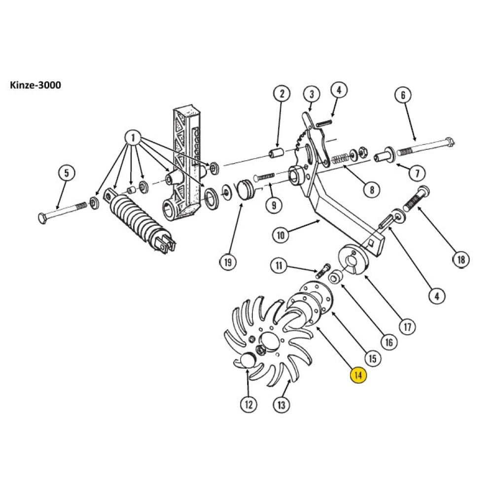 Підшипник Kinze GA2014 852270 AA21480 аналог 204 PY3
