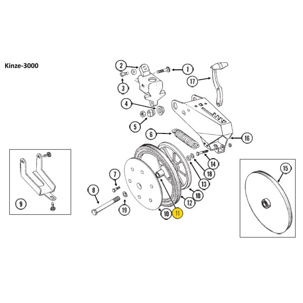 Подшипник Kinze GA6171 аналог 5203 KYY2  F04100150, AN212132, 854003, GA6171, 822-170C