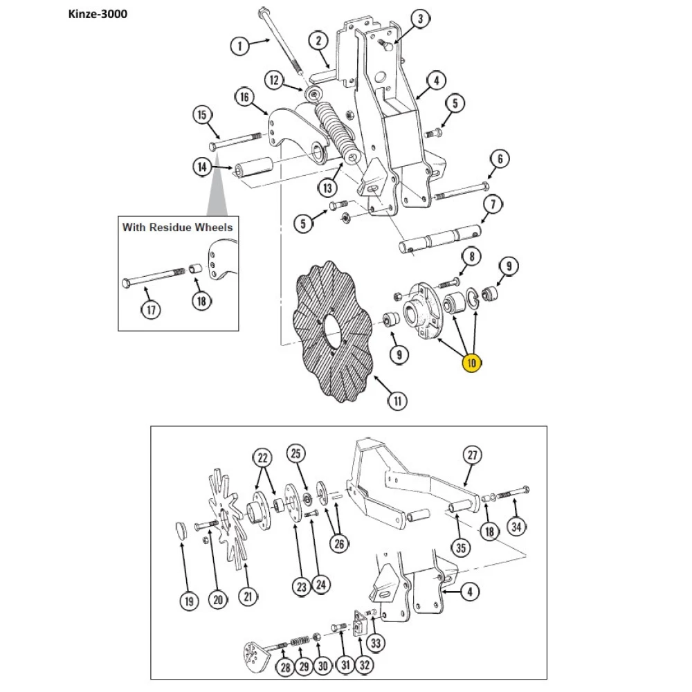 Подшипник Kinze GA8603 GA8641 аналог 5206 KPP3