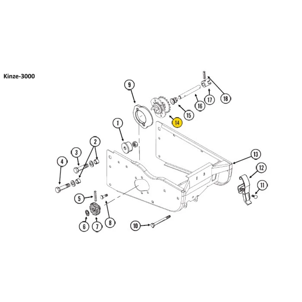 Звездочка храповик z=11/19 Kinze GA10137 00401884