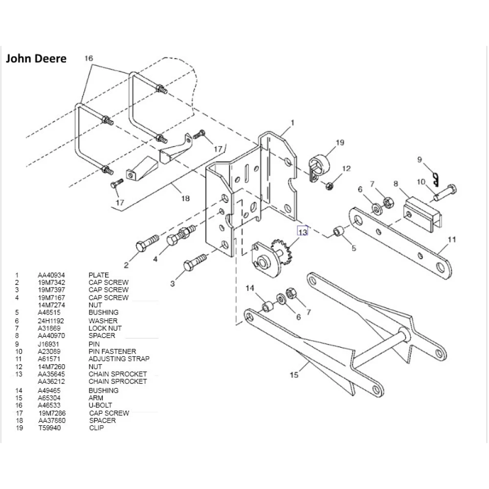 Зірочка 82 мм/60 мм, 6-гран 22,4 мм John Deere AA35645