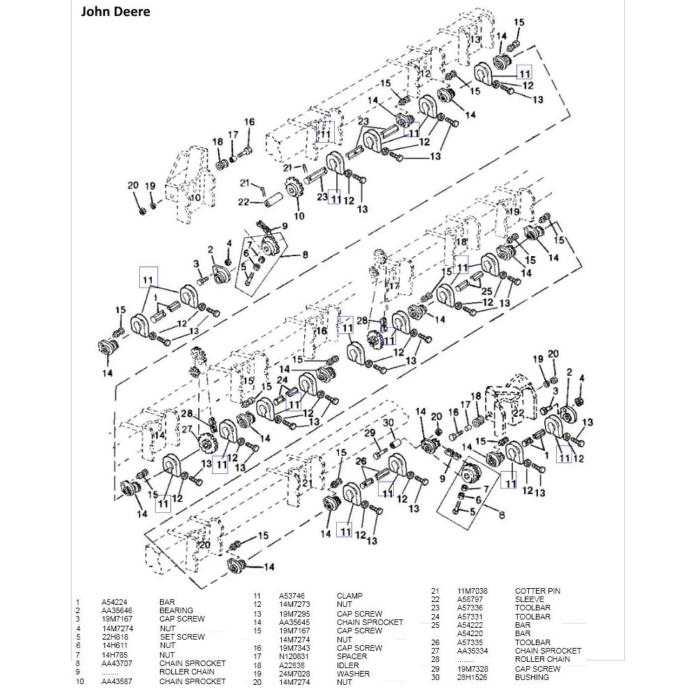Зірочка 82 мм/60 мм, 6-гран 22,4 мм John Deere AA35645