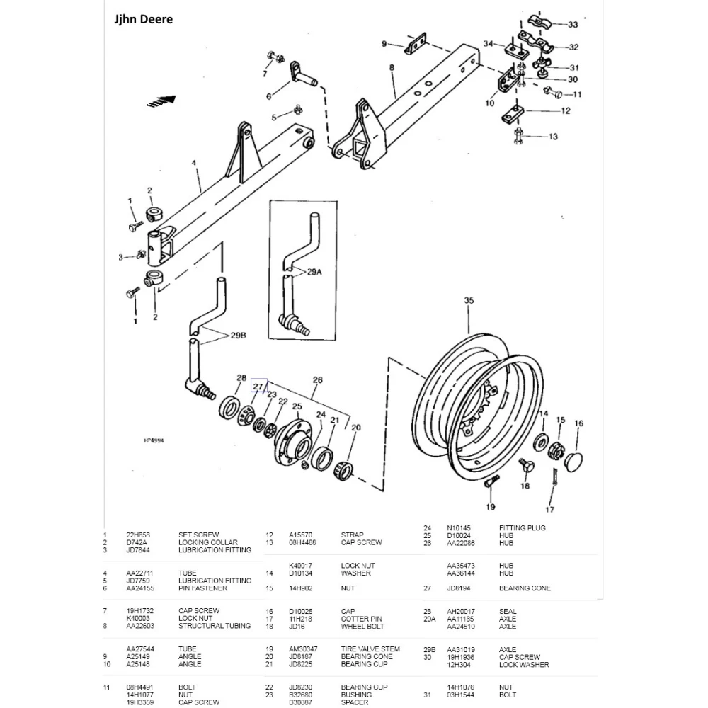 Подшипник конический John Deere JD8194 / JD8230 LM48548/510