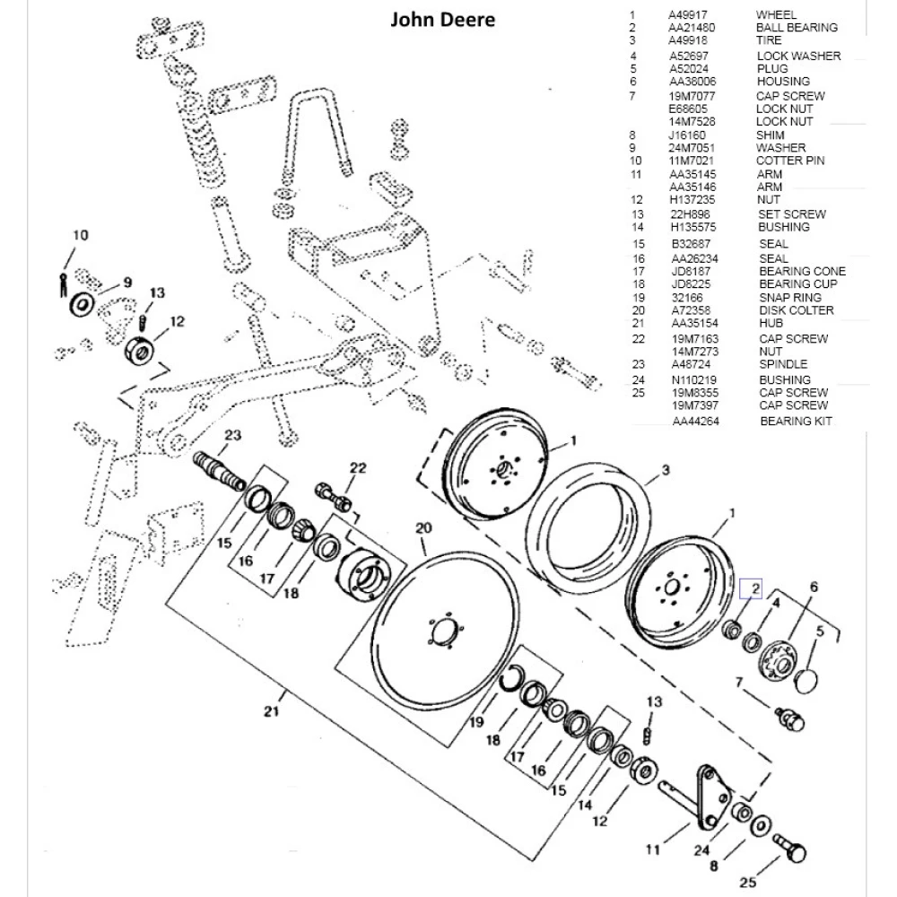 Підшипник конічний John Deere JD8187 / JD8225 (LM67048/10)