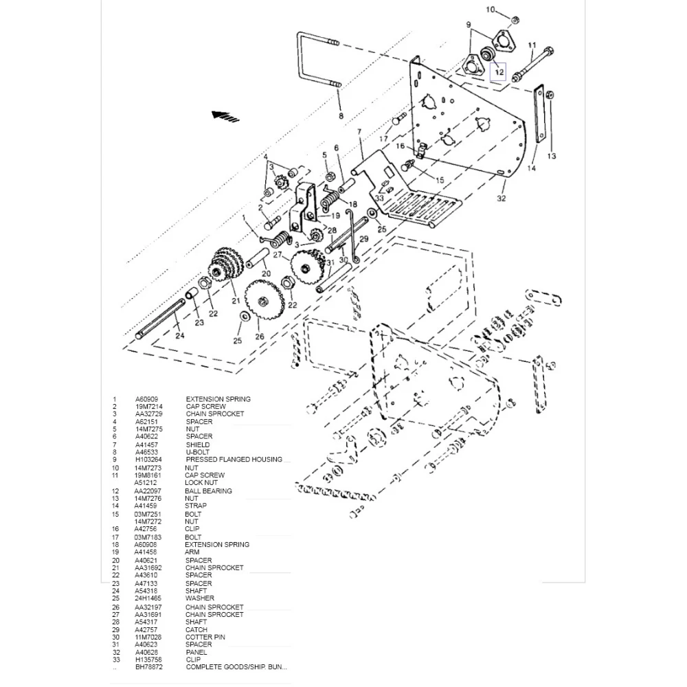 Подшипник шестигранник 22.2 AA22097 John Deere 205KRRB2