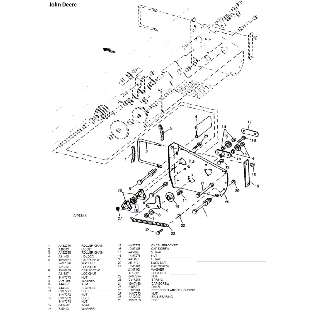 Подшипник шестигранник 22.2 AA22097 John Deere 205KRRB2