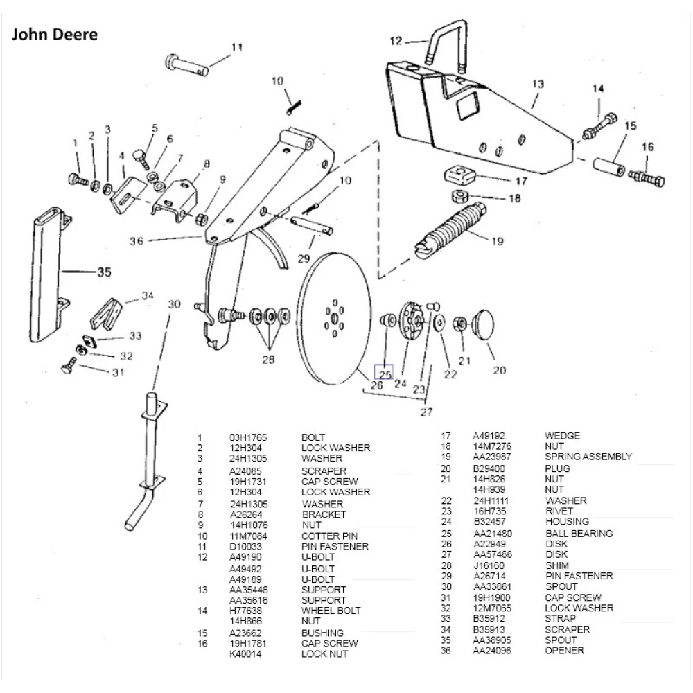 Підшипника AA21480 John Deere аналог 204PY3
