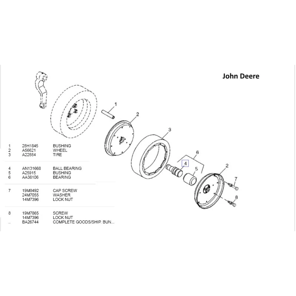 Підшипника AN131668 John Deere