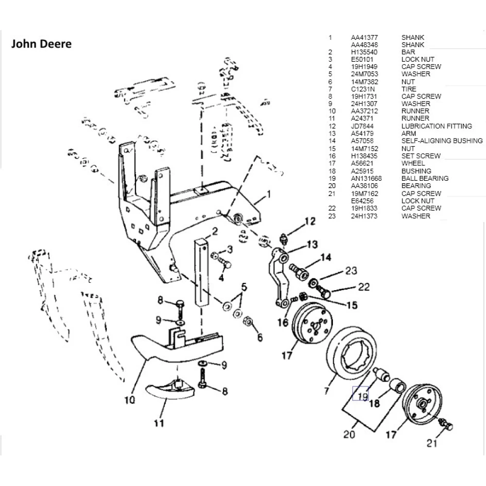 Підшипника AN131668 John Deere