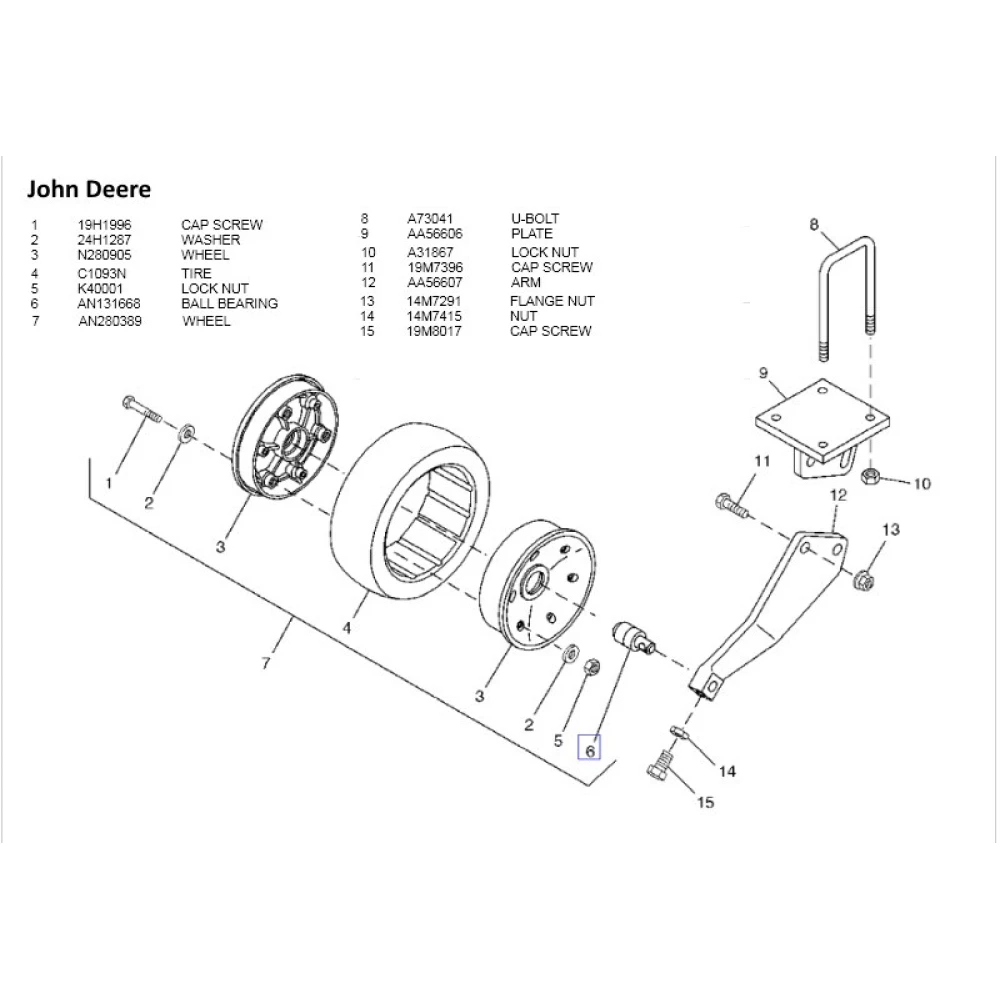 Підшипника AN131668 John Deere