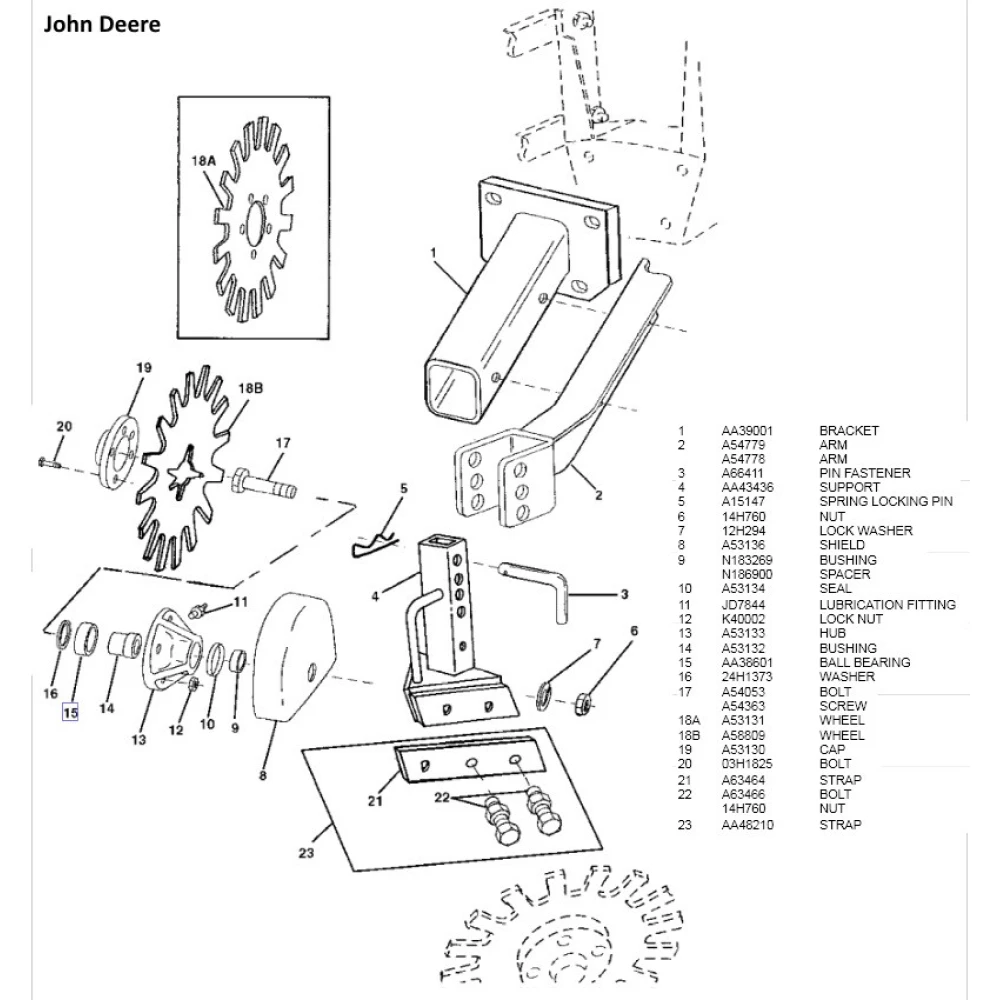 Підшипника AA38601 John Deere аналог DAK305523