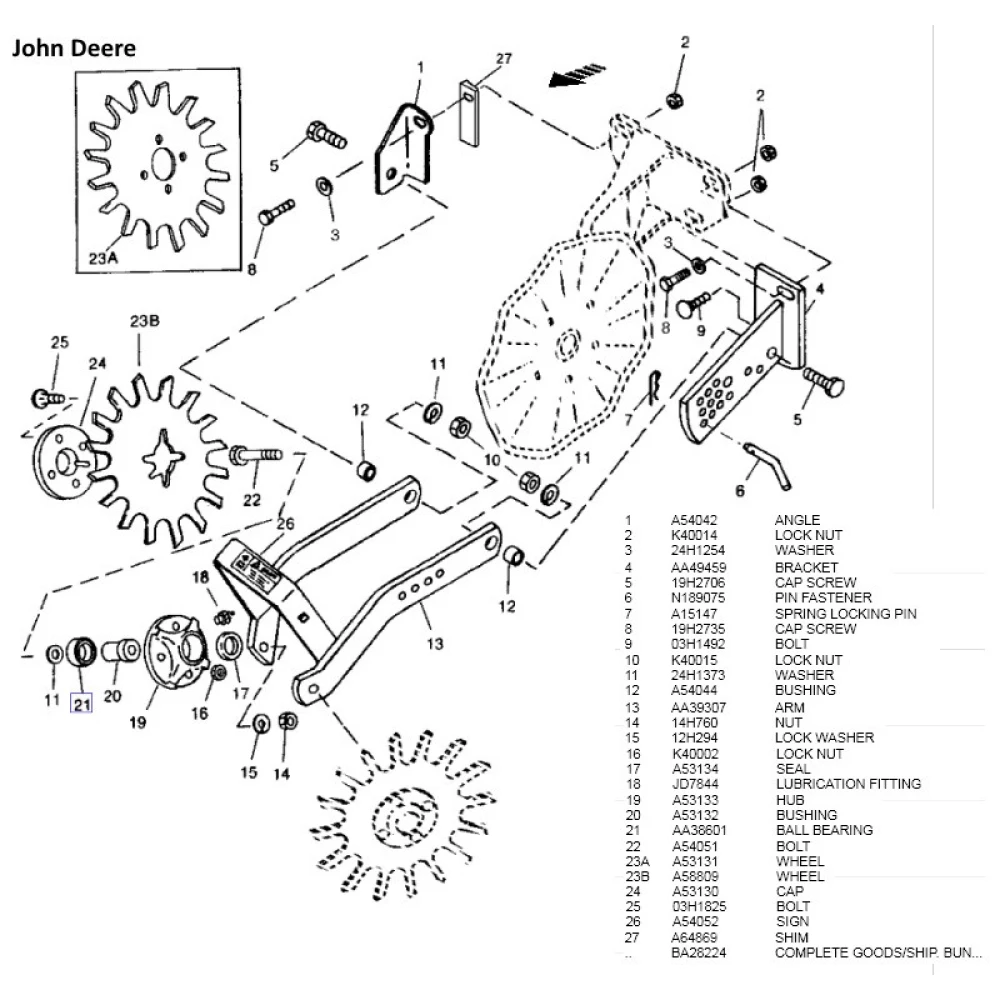 Підшипника AA38601 John Deere аналог DAK305523