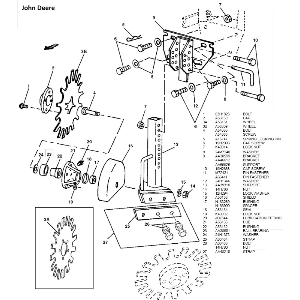 Підшипника AA38601 John Deere аналог DAK305523