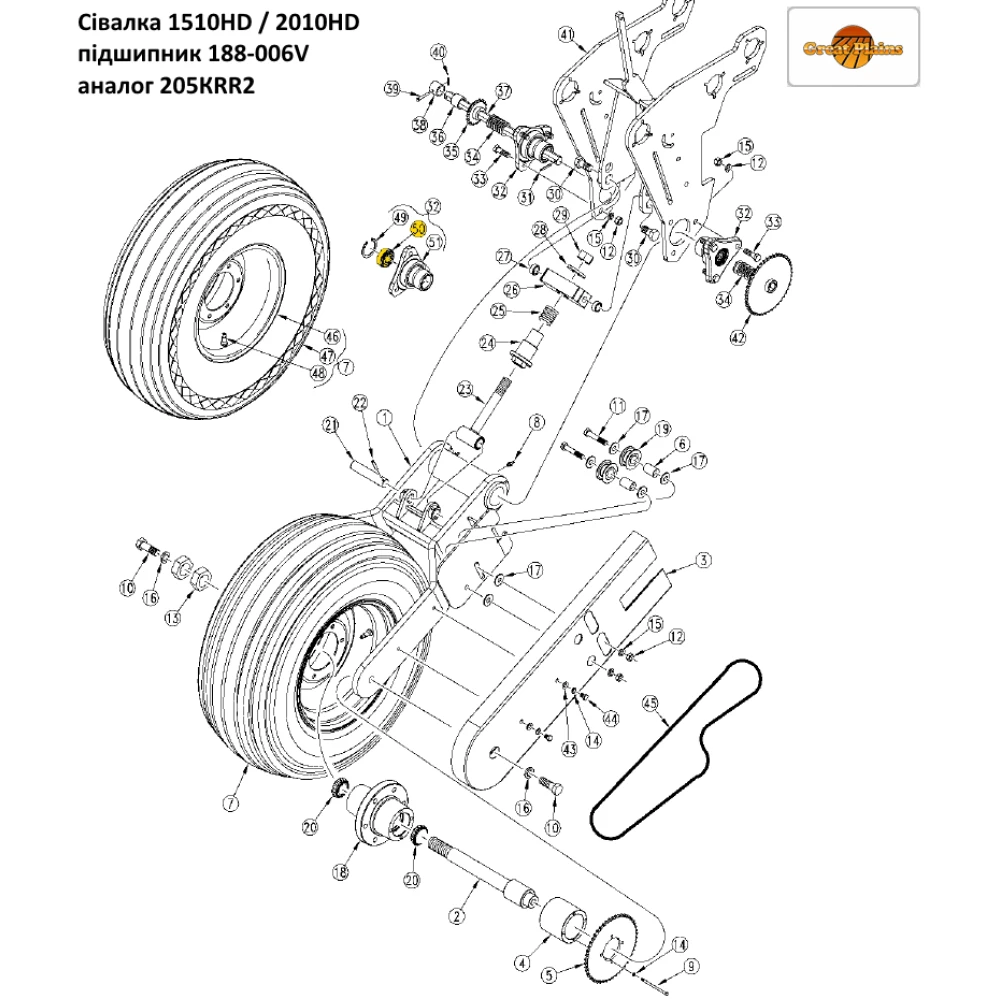 Подшипник 188-006V Great Plains аналог 205KRR2 PEER