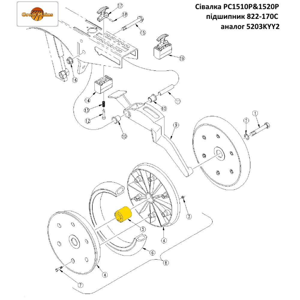 Подшипник 822-170C Great Plains аналог 5203KYY2