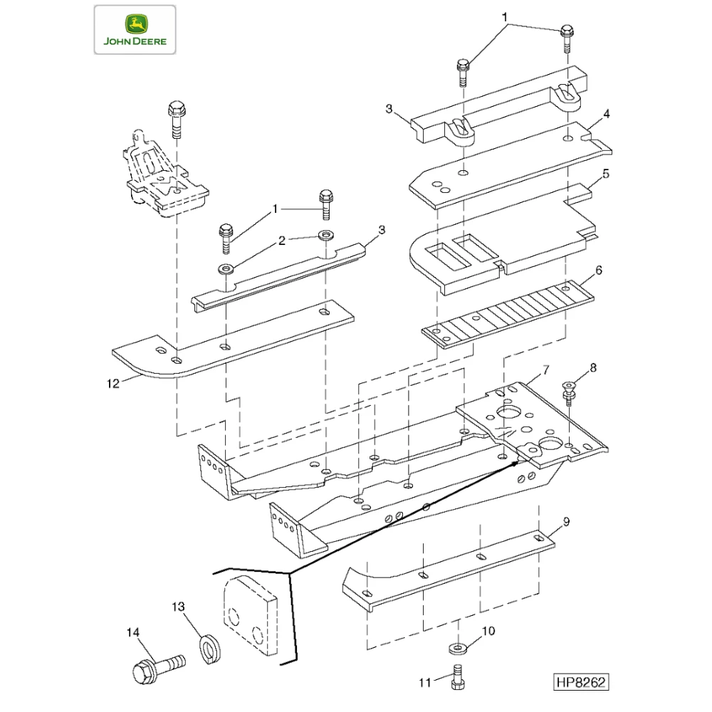 Направляющая John Deere H151211