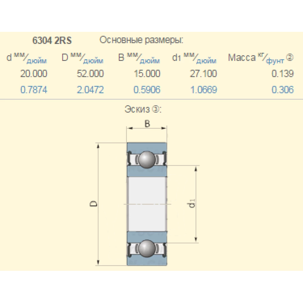 F04010207 підшипник Gaspardo 6304-2RS KINEX - Словаччина