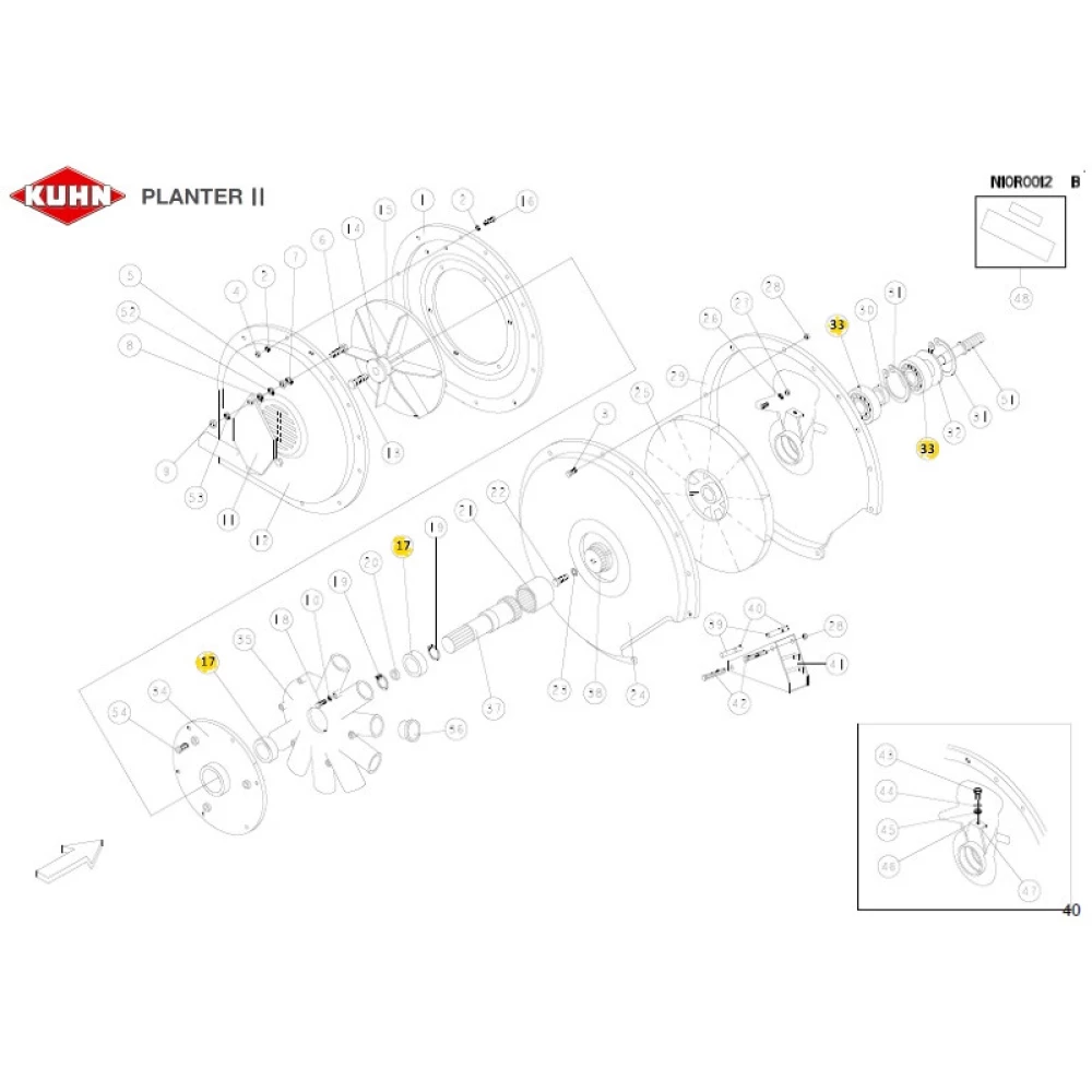 Підшипник до сіевниці Kuhn 81002050 6204-2RS KINEX - Словаччина