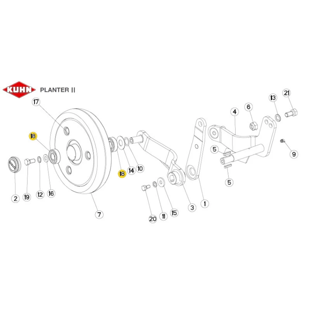 Підшипник до сіевниці Kuhn 81002050 6204-2RS KINEX - Словаччина
