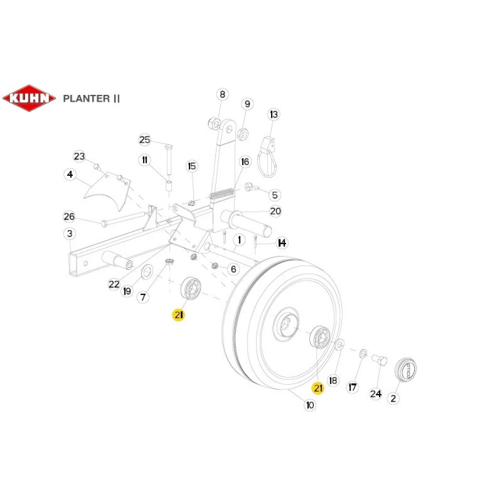 Підшипник до сіевниці Kuhn 81002050 6204-2RS KINEX - Словаччина