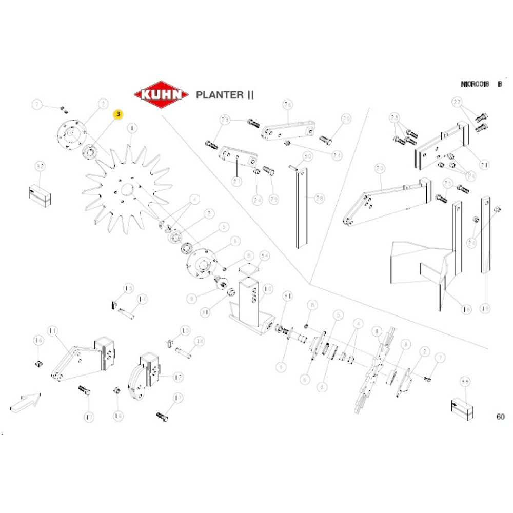 Підшипник до сіевниці Kuhn 81002050 6204-2RS KINEX - Словаччина