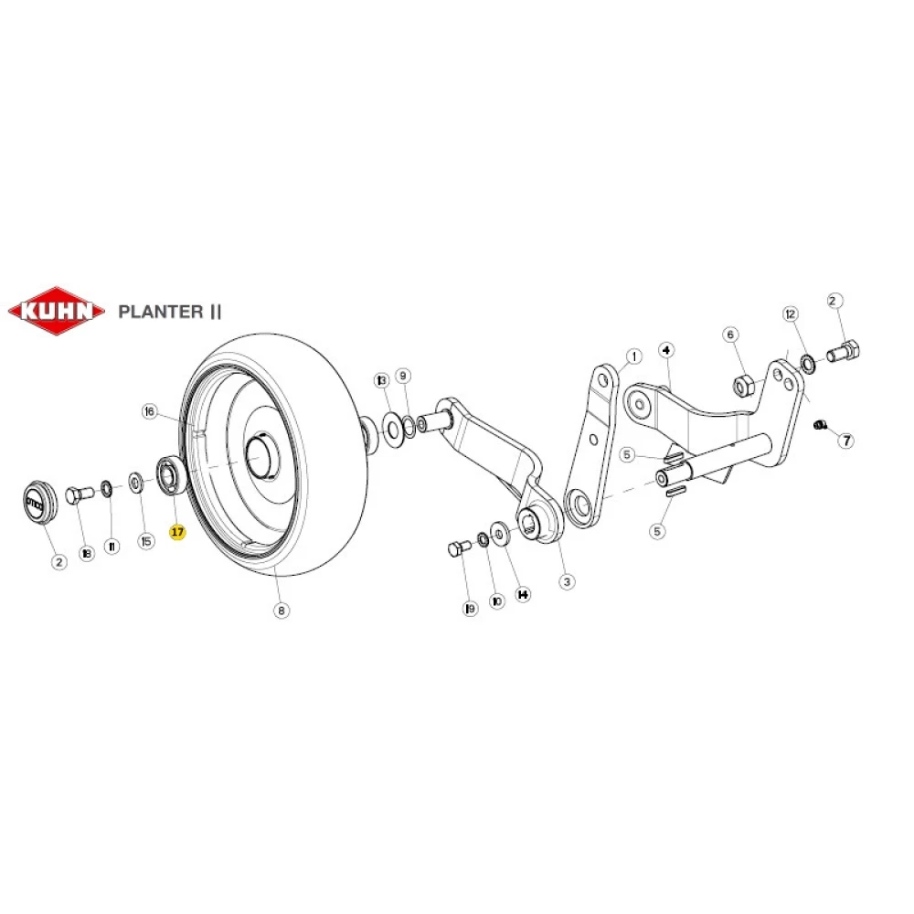 Підшипник до сіевниці Kuhn 81002050 6204-2RS KINEX - Словаччина