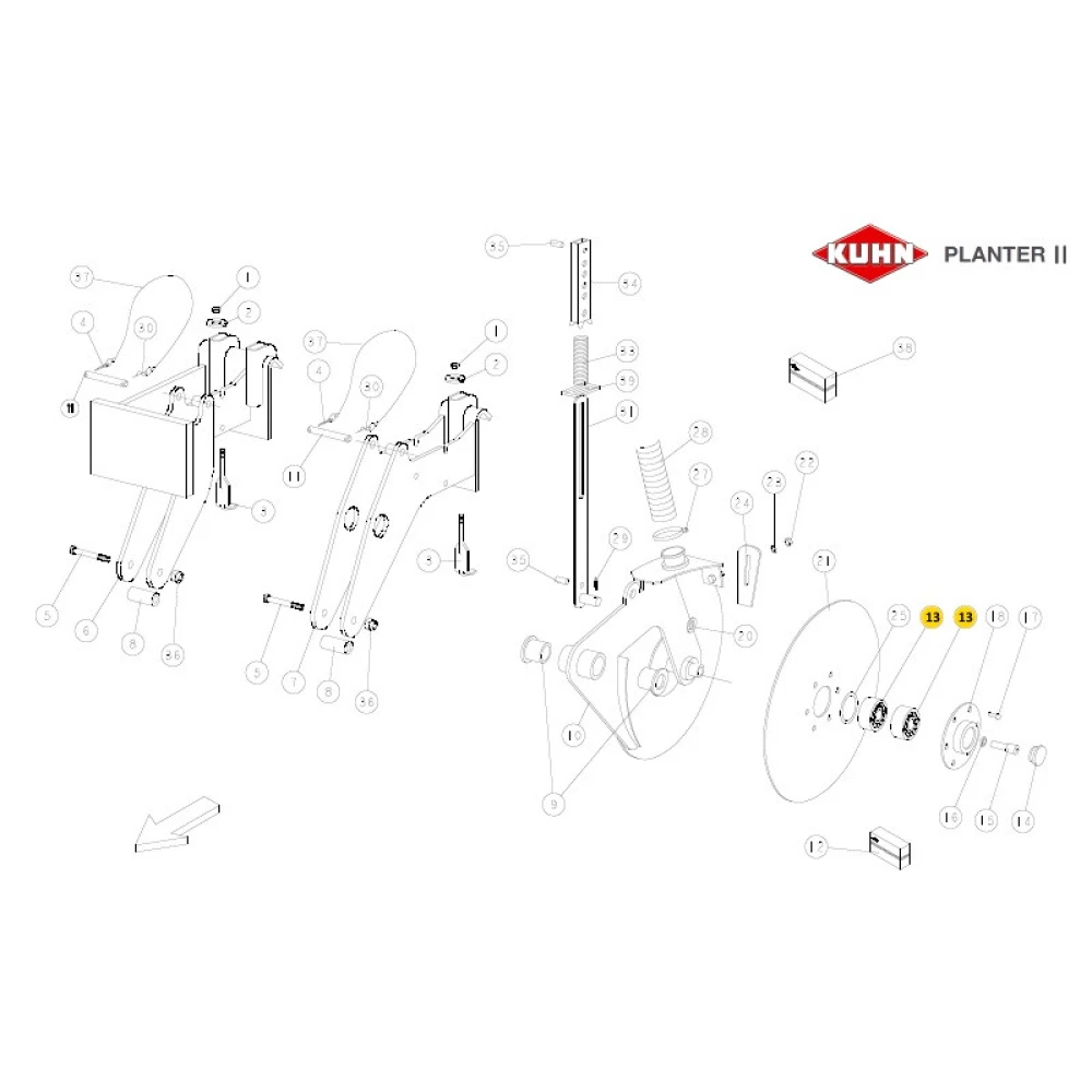 Підшипник до сіевниці Kuhn 81002050 6204-2RS KINEX - Словаччина
