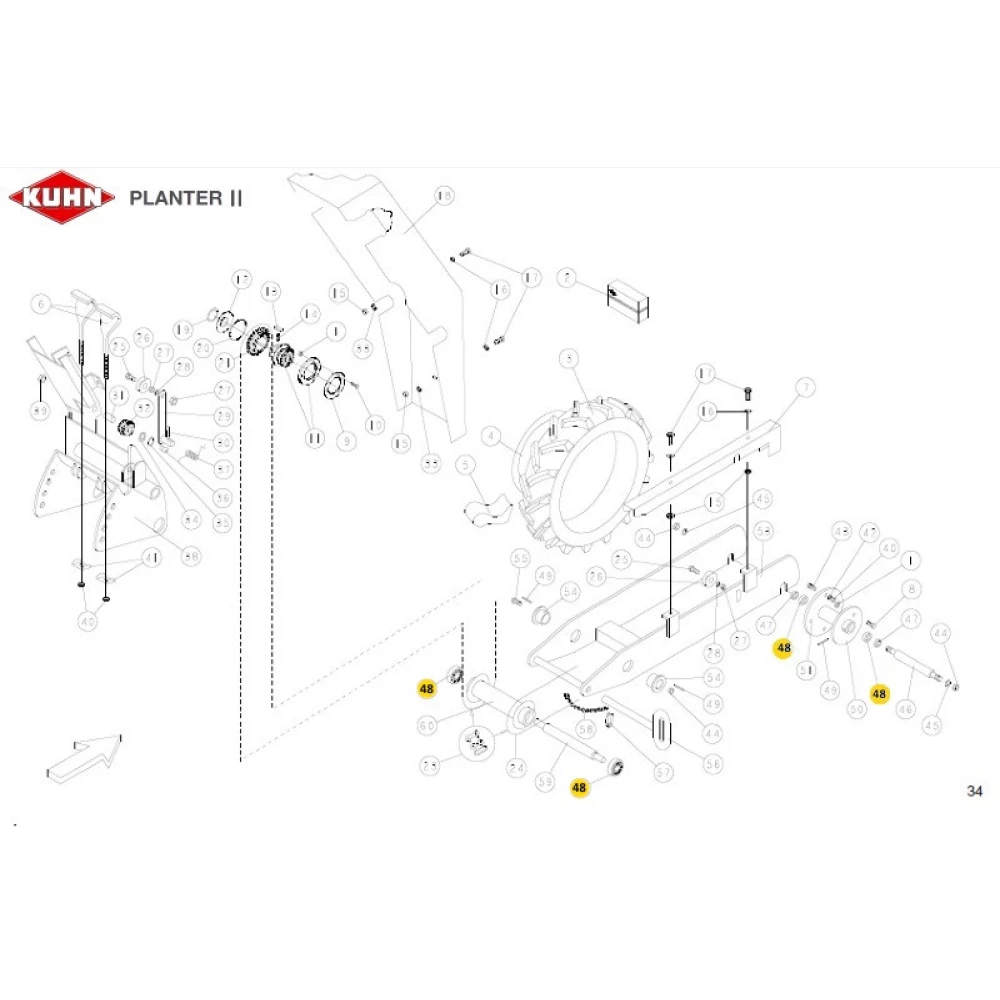 Підшипник до сіевниці Kuhn 81002050 6204-2RS KINEX - Словаччина