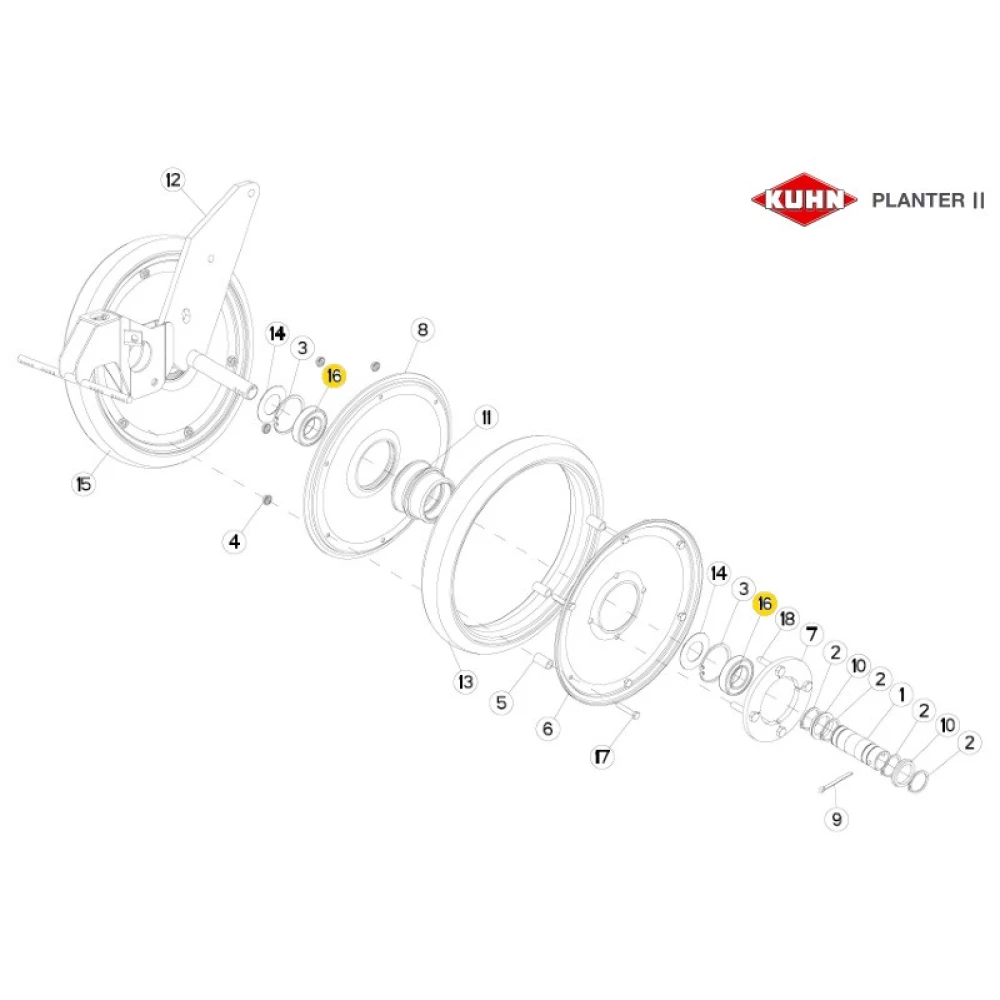 Підшипник до сіевниці Kuhn 81003056 аналог 6006-2RS  