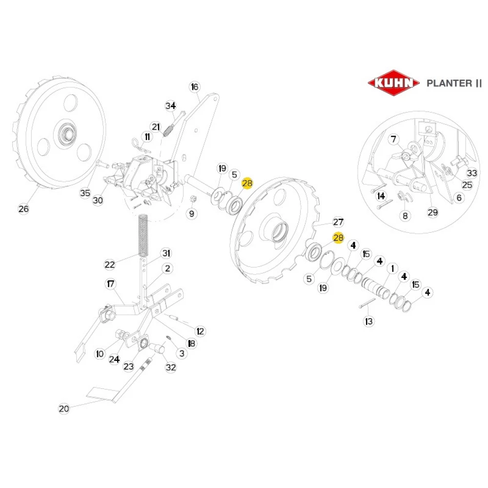 Підшипник до сіевниці Kuhn 81003056 аналог 6006-2RS  