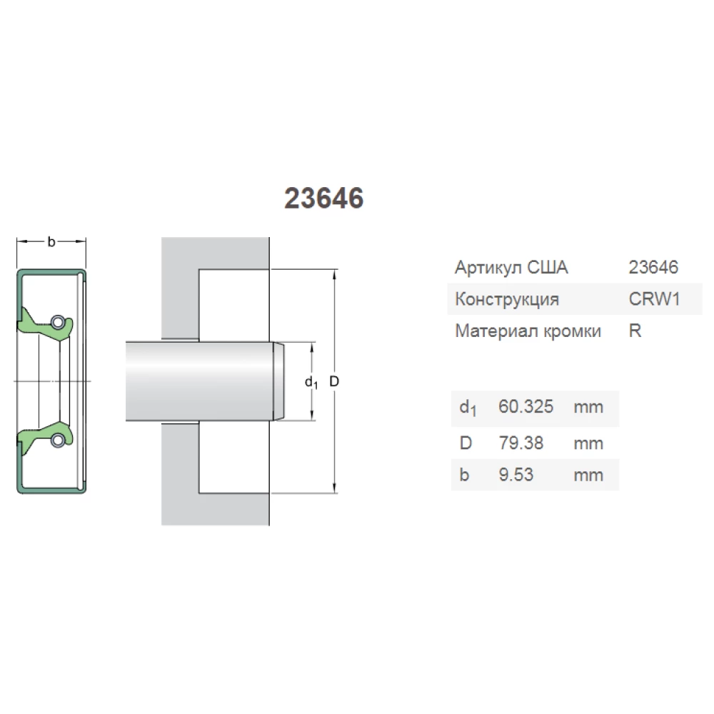 CR23646 манжета SKF, 181288C1, 470565