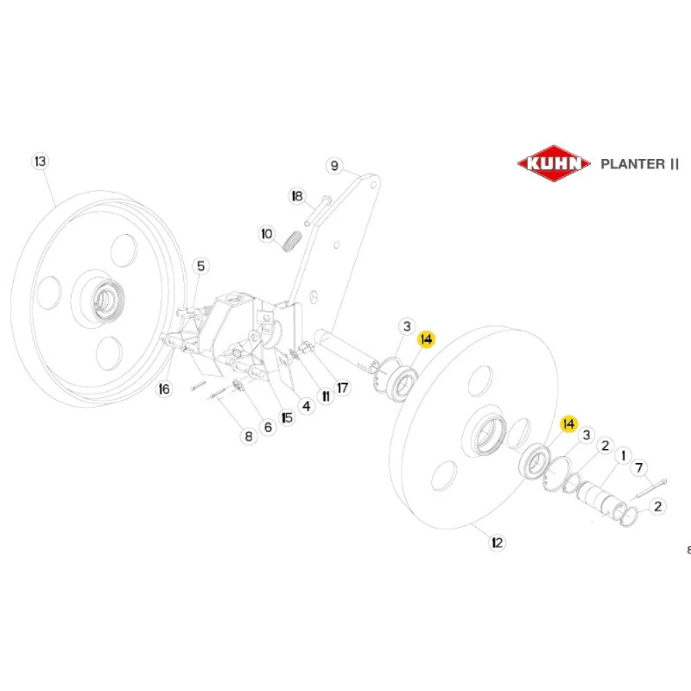 Підшипник до сіевниці Kuhn 81003056 аналог 6006-2RS  