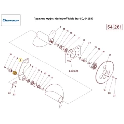 Пружина муфти Geringhoff Mais Star SC, 041937