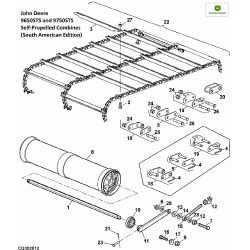 Транспортер похилої камери на John Deere JD9650-9870 STS, AH148102 Транспортер похилої камери на John Deere JD9650-9870 STS, AH148102