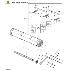 Ланцюг похилої камери на John Deere 9540WTS, 9560WTS, 9580WTS, AZ102574