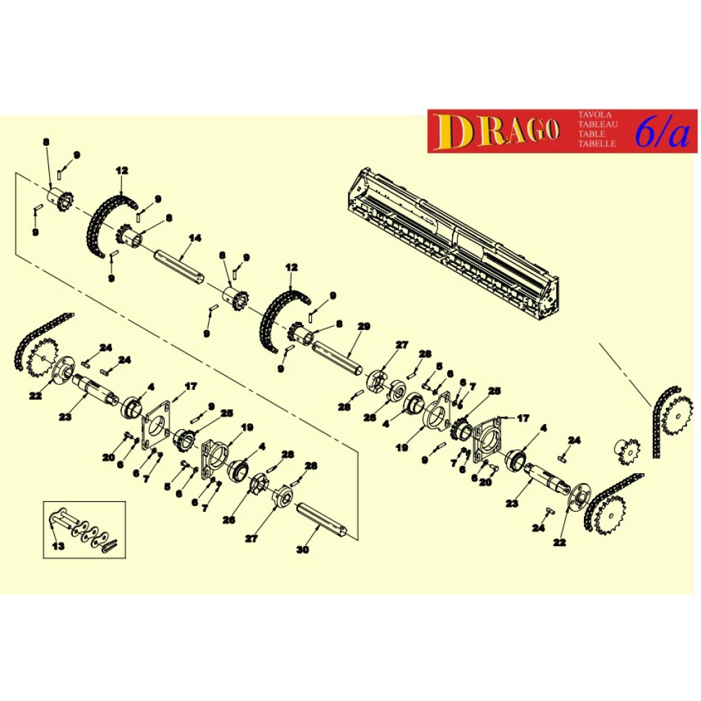 Приводний вал (a) Ricambi Drago Fissi OLIMAC